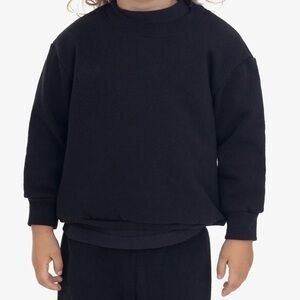 Los Angeles Apparel Kids 100% Cotton Black crewneck sweatshirt
